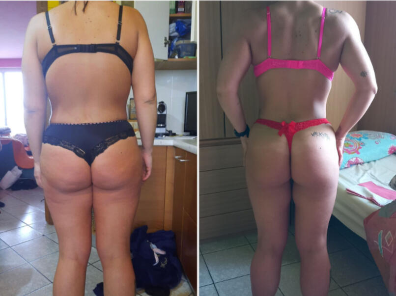 -10 kg in pochi mesi: Gambe e glutei più snelli, con definizione muscolare visibile.
